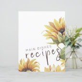 レシピディバイダーメイン料理ウォーターカラーヒマワリ (スタンド正面)