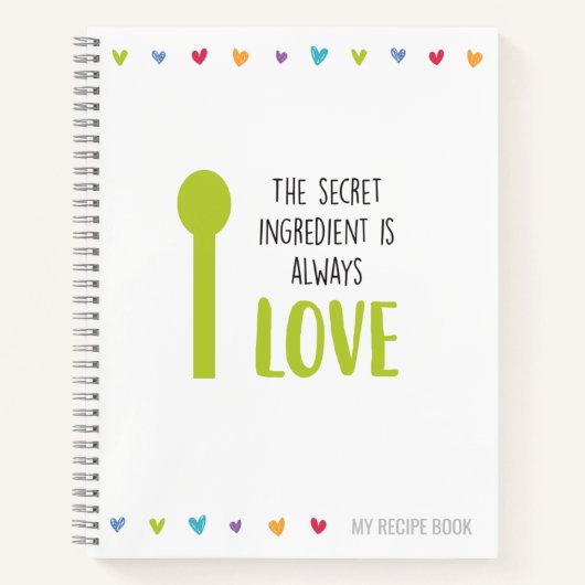 レシピノートブックまたはジャーナルから書レシピへ ノートブック (正面)