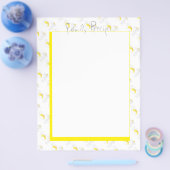 レシピノートブックページレモンデイジーキッチンモダン チラシ (シングル)