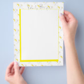 レシピノートブックページレモンデイジーキッチンモダン チラシ (手)