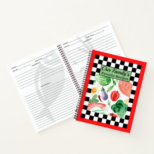 レシピノートブック – デルの家族のお気に入りのレシピ ノートブック (内部)