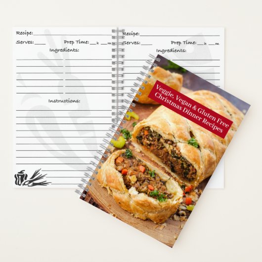 レシピノート – ベジービーガン+グルテンフリークリスマス ノートブック (内側)