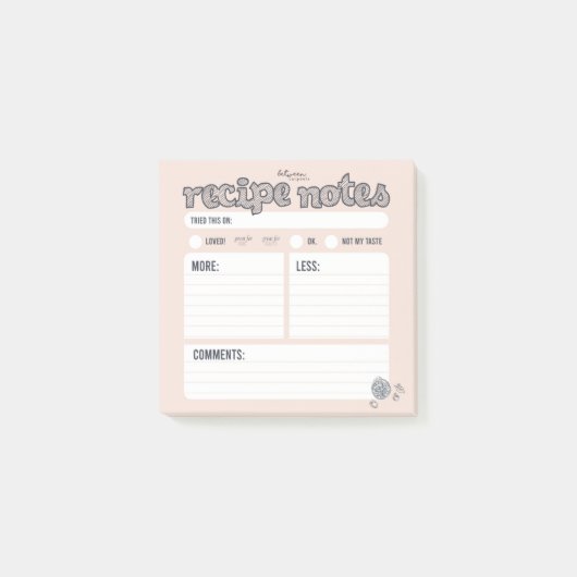 レシピノート ポストイット (正面)