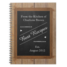 レシピノートChalkboard上にあなたの名前