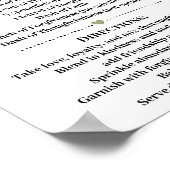 レシピハッピーマリッジグリーン金ゴールドギフト ポスター (角)