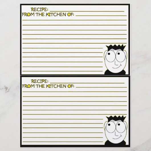 レシピバインダーのレシピページ (正面)