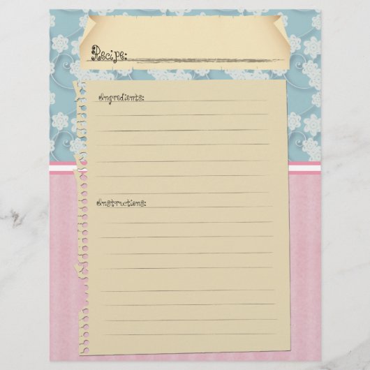 レシピバインダーインサート (正面)