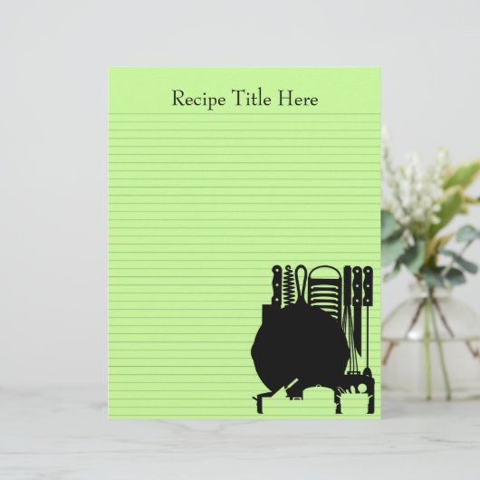 レシピバインダーシート8.5x11カスタマイズ可能な両面 (スタンド正面)