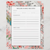 レシピバインダーページ |ファミリ名 |エレガントフローラ (正面/裏面)