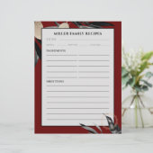 レシピバインダーページ |ファミリ名 | Burgundy (スタンド正面)