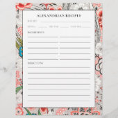 レシピバインダーページ |咲エレガントくフローラ (正面)