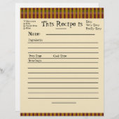 レシピバインダー用のページページ (正面/裏面)