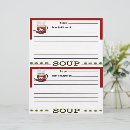 レシピバインダー用スープレシピページ (スタンド正面)