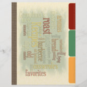 レシピバインダー用フェイクタブ付きレシピ分割線 (正面)