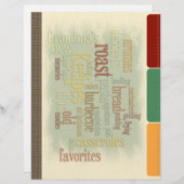 レシピバインダー用フェイクタブ付きレシピ分割線 (正面/裏面)