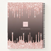 レシピバラ金ゴールドドリップブラックモノグラム ノートブック (裏面)