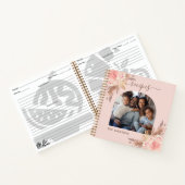 レシピパンパスグラスピンク花模様家族の写真 ノートブック (内部)