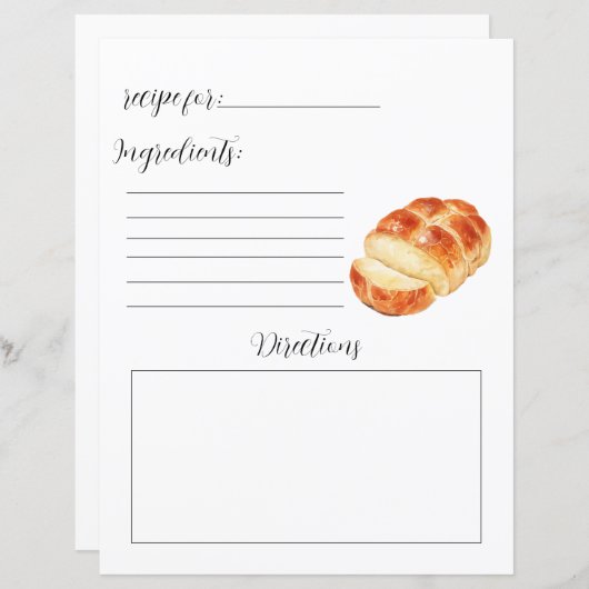 レシピパン用ブックページ (正面/裏面)