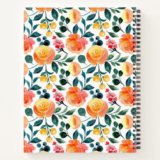 レシピパーソナライズされたフローラホーム調理師フードフルーツ ノートブック (裏面)