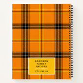 レシピパーソナライズされたブック。名前。家族モダン ノートブック (裏面)