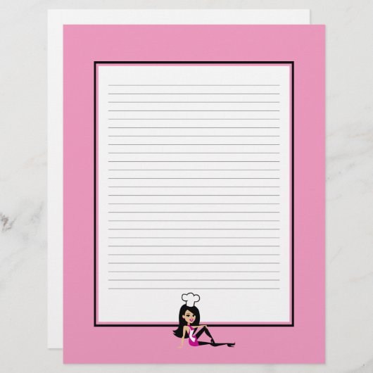 レシピパーソナライズされたページの行揃え (正面/裏面)