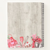 レシピパーソナライズされた水彩調理器具 ノートブック (裏面)