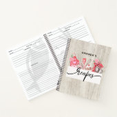 レシピパーソナライズされた水彩調理器具 ノートブック (内部)