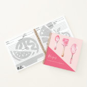 レシピピンクの台所用品の料理本 ノートブック (内部)