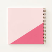 レシピピンクの台所用品の料理本 ノートブック (裏面)