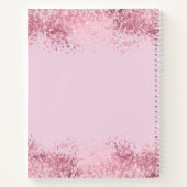 レシピピンクグリッターカップケーキノートブパーソナライズされたック ノートブック (裏面)