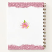 レシピピンクグリッターカップケーキノートブパーソナライズされたック ノートブック (裏面)