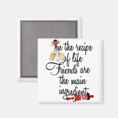 レシピフレンズは主成分磁石である マグネット (正面/裏面)