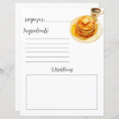 レシピフワフワのパンケーキの自家製ブックページ (正面/裏面)