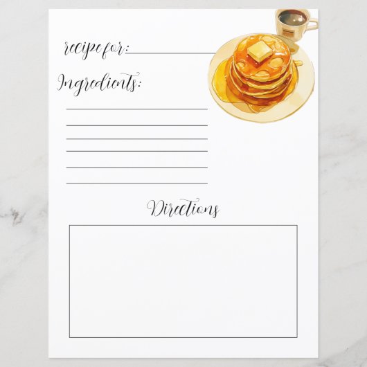 レシピフワフワのパンケーキの自家製ブックページ (正面)