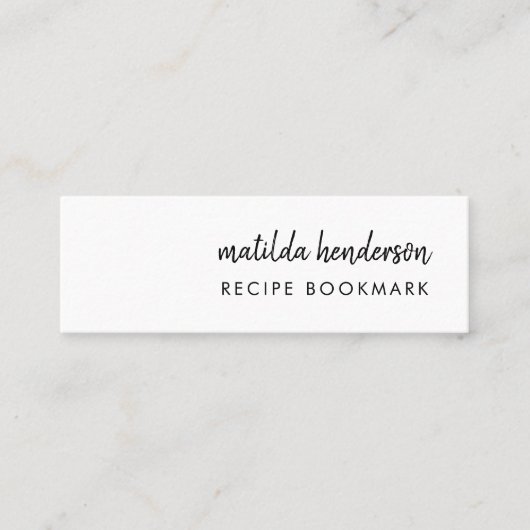 レシピブックお気に入りのレシピミニブックマークカード スキニー名刺 (正面)