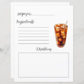 レシピブックのコールドコーヒーレシピ (正面/裏面)