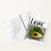 レシピブックアボカドアートデザイン ノートブック (内部)