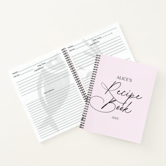 レシピブックスクリプトの手書き ノートブック (内部)