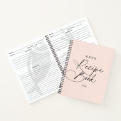 レシピブックスクリプトの手書き ノートブック (内部)