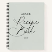 レシピブックスクリプトの手書き ノートブック (正面)