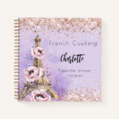 レシピブックフランスの料理バイオレットバラパリ ノートブック (正面)