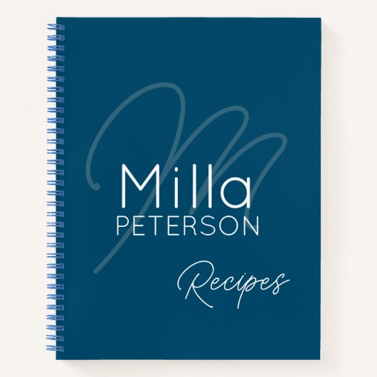 レシピブックブルー ノートブック (正面)