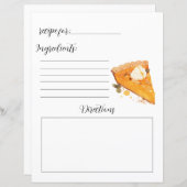 レシピブックページ（カボチャの円） (正面/裏面)