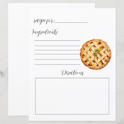 レシピブックページ（円） (正面/裏面)