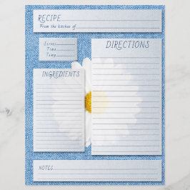 レシピブック 挿入ページ デニム ダイシー カントリー