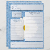 レシピブック 挿入 デニム ダイシー カントリー (正面/裏面)