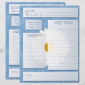 レシピブック 挿入 デニム ダイジー カントリー (正面/裏面)