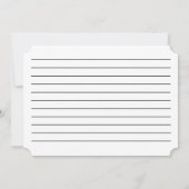 レシピブライダルシャワーかわいい白黒カード ノートカード (裏面)