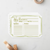 レシピブライダルシャワーエレガントカード ノートカード (正面/裏面インサイチュ)