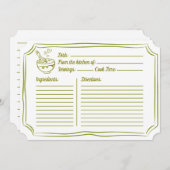 レシピブライダルシャワーエレガントカード ノートカード (正面/裏面)